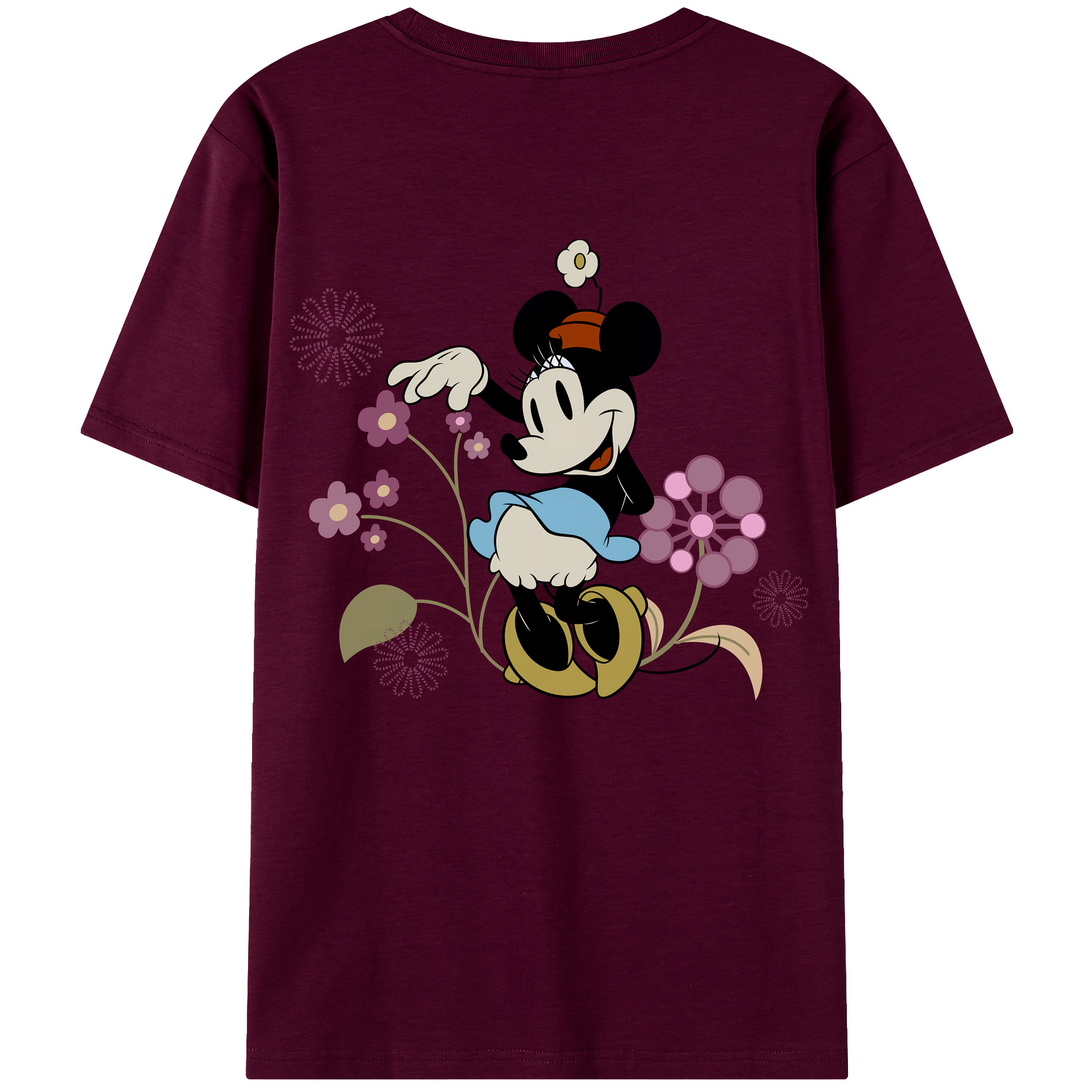 （画像用） ミッキーマウス Mickey Mouse レディース半袖Tシャツ(バックプリント)